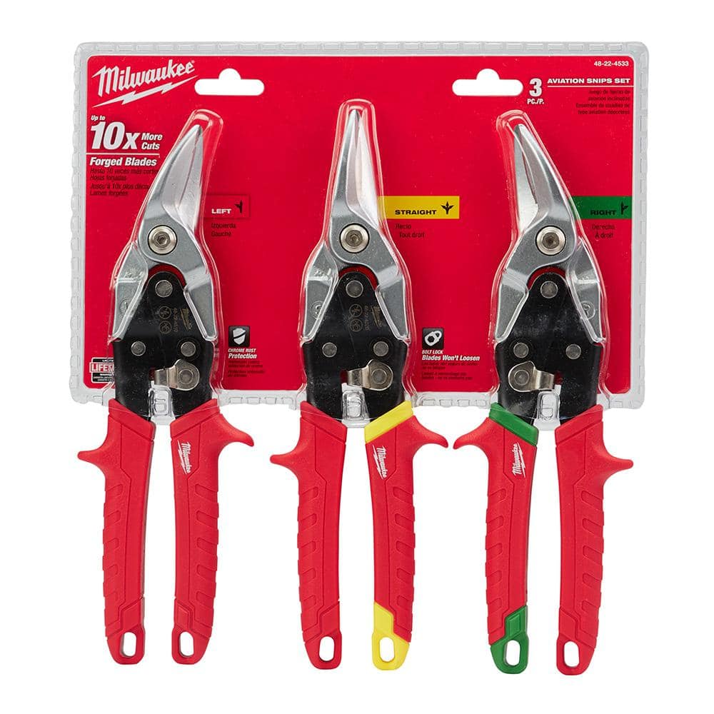 15 in. Ultimate Jobsite Backpack W/ Left, Right, and Straight Aviation Snips (3-Pack) - Hercitys