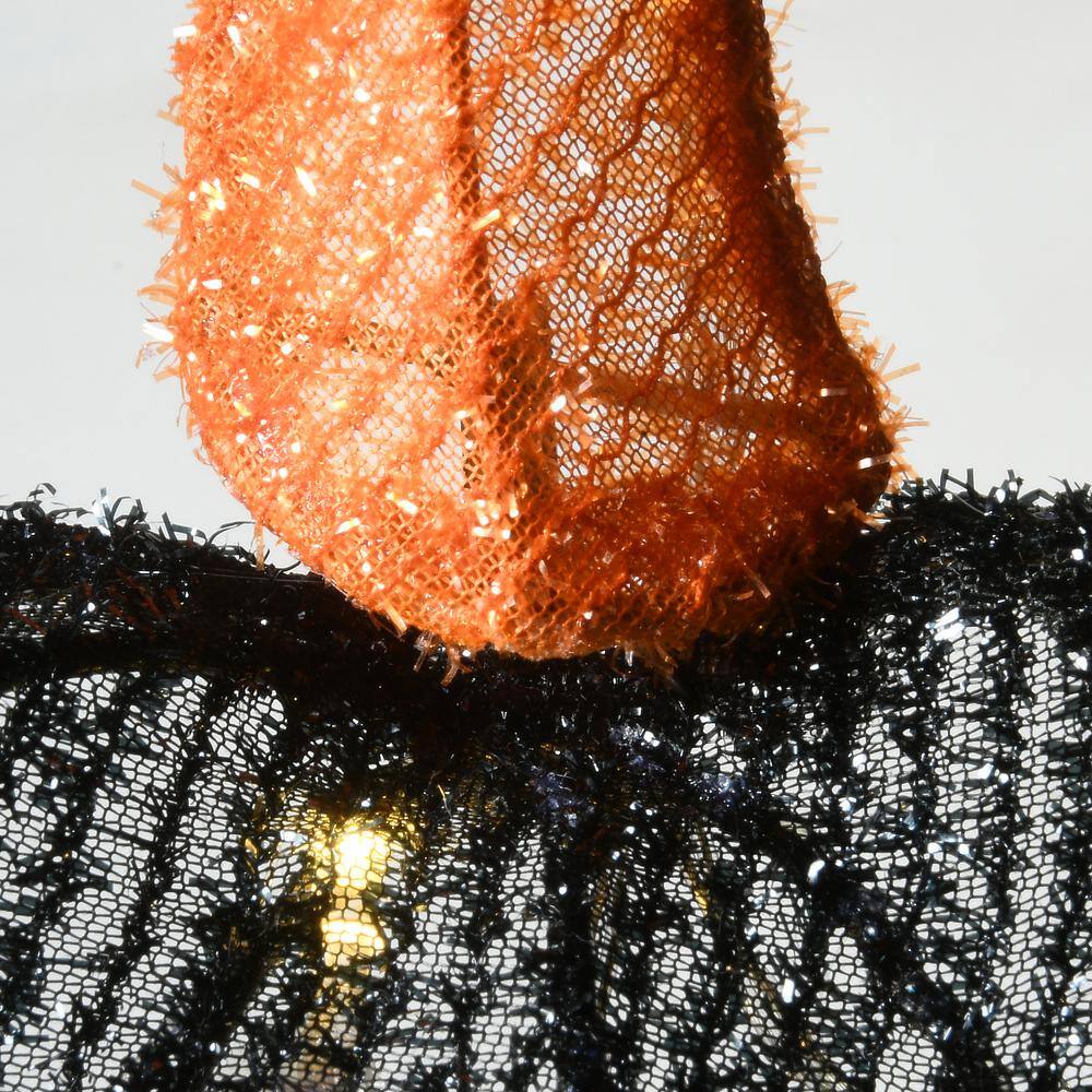 35 in. Pre-Lit Black Jack-O-Lantern Garden Stakes with LED Lights (Set of 3) - Hercitys