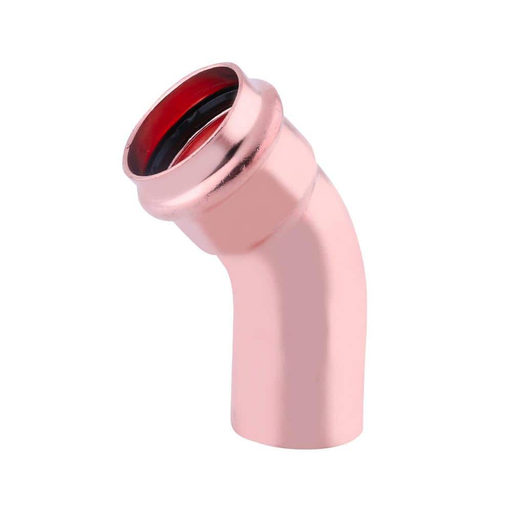 4 in. x 4 in. Copper Press XL 45° Street Elbow Press Fit x FTG - Hercitys