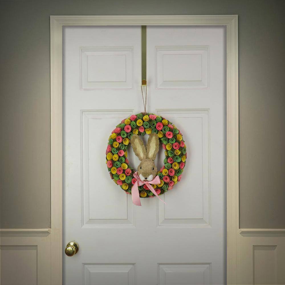 16 ” Floral Wreath with Bunny Head Center - Hercitys