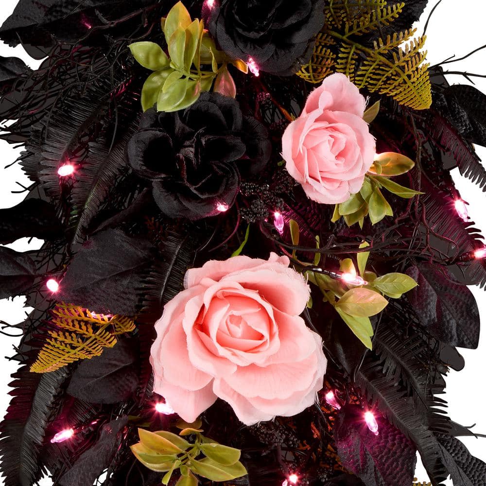 26 in. Cute and Creepy Halloween Swag with LED Lights - Hercitys