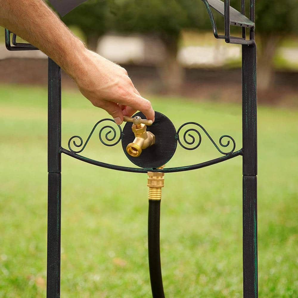 125 ft. Black Steel Dragonfly w/Spigot Hose Stand Garden Hose Reel - Hercitys