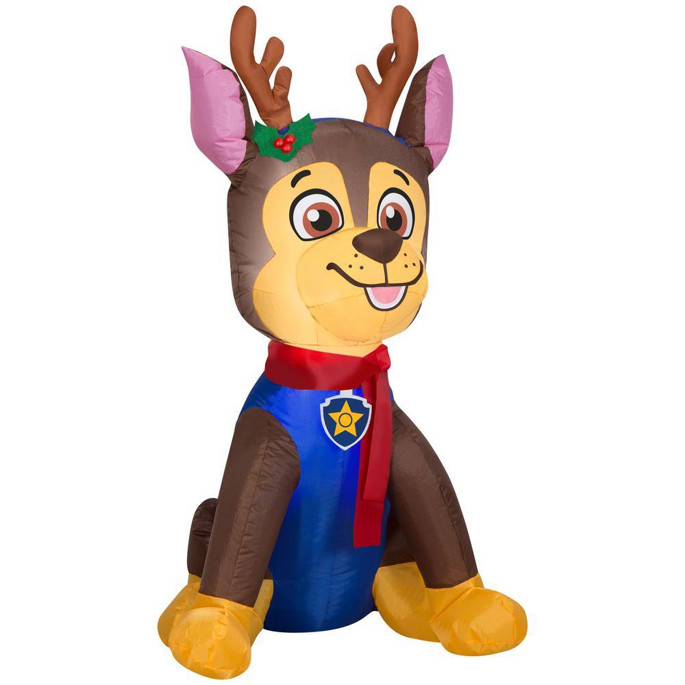 3.5 ft. Tall x 2 ft. Wide Airblown-Chase w/Antlers and Scarf-SM-Nick - Hercitys