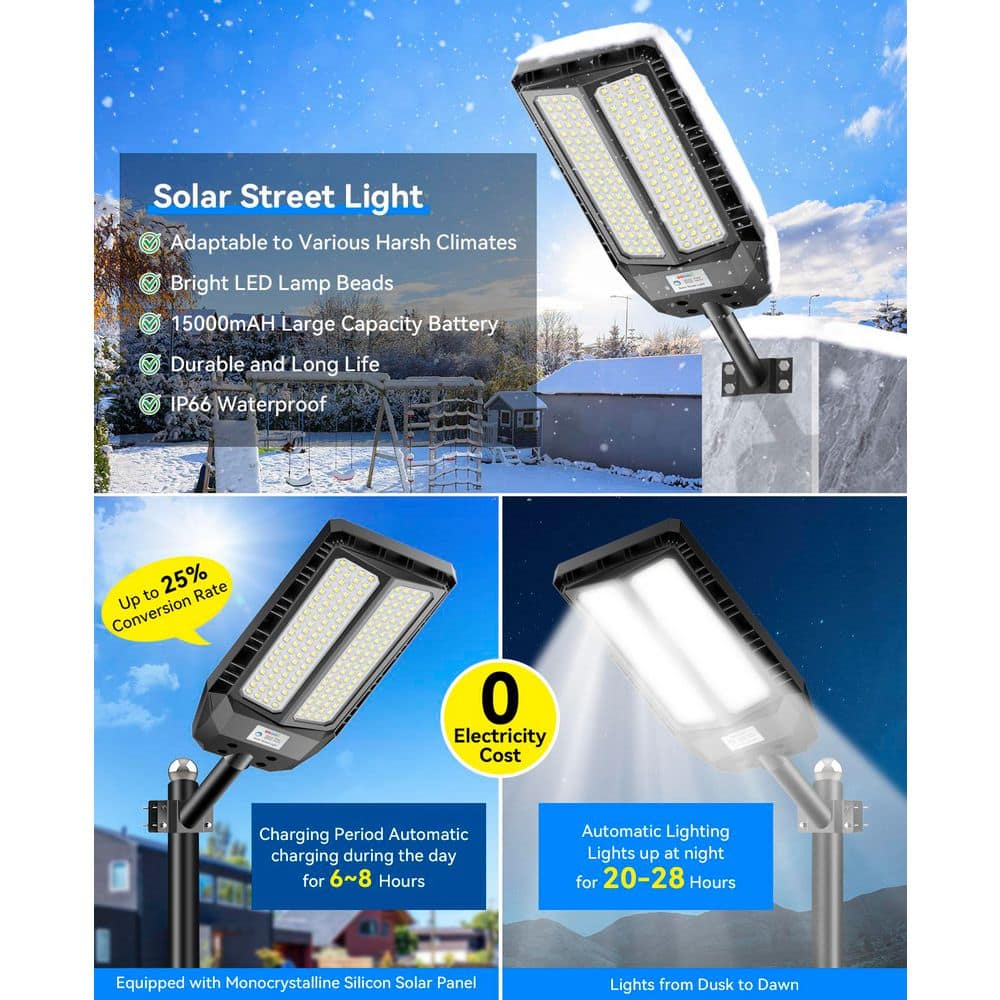 15000 Lumens 700-Watt 240° Black Motion Sensing Dusk to Dawn Integrated LED Flood Light - Hercitys