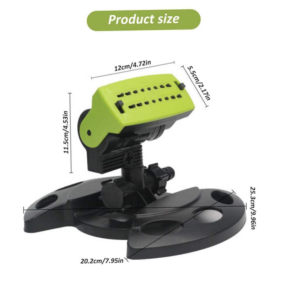 360° Rotating Garden Sprinkler-Leakproof 3-Arm Lawn Sprinkler with Stable Base, Easy Connection and Wide Coverage - Hercitys