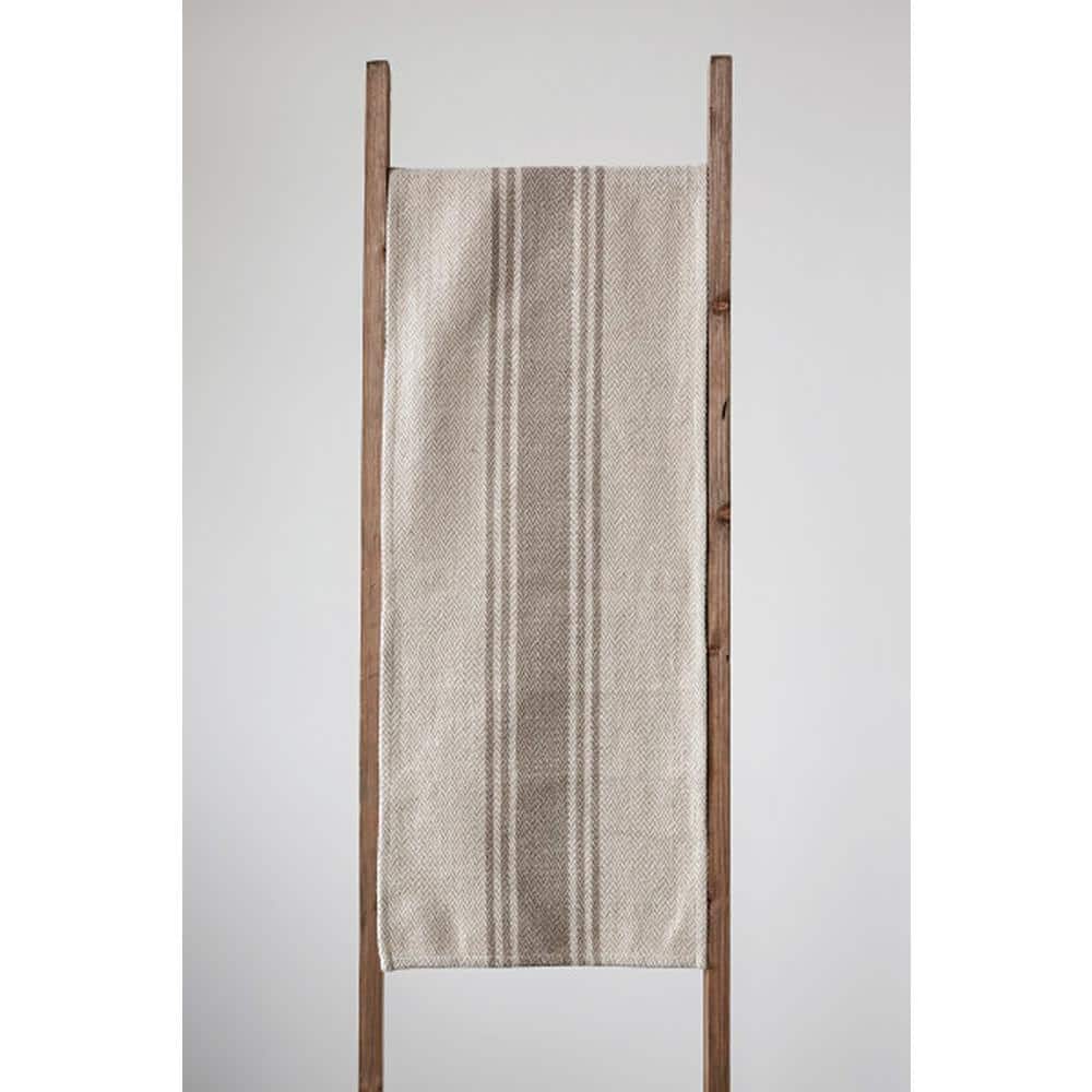 14 in. W x 72 in. L Canvas Table Runner with Khaki Stripes - Hercitys