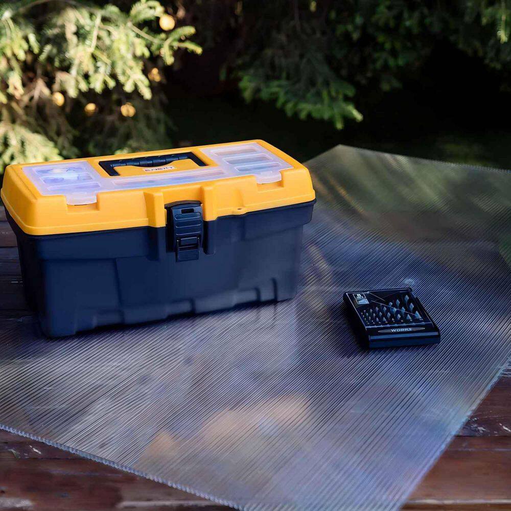 14-Piece 48 in. W x 24 in. D x 0.15 in. H Polycarbonate Clear UV Protected Anti-Drip Greenhouse Sheet - Hercitys