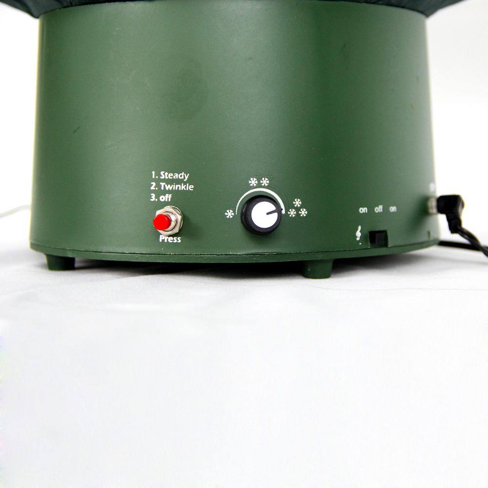 29 in. Snowing Musical Christmas Tree with Red Base and Snow Function - Hercitys