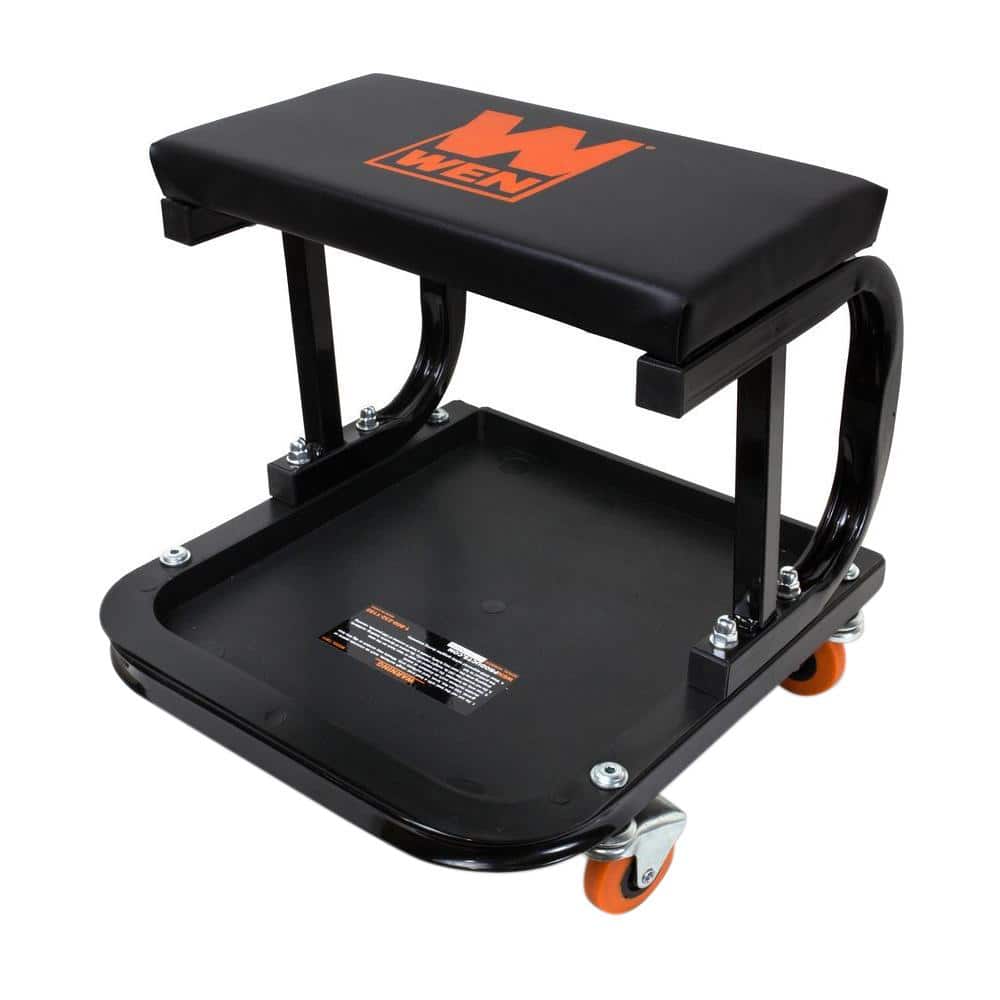 250 lbs. Capacity Rolling Mechanic Seat with Onboard Storage - Hercitys