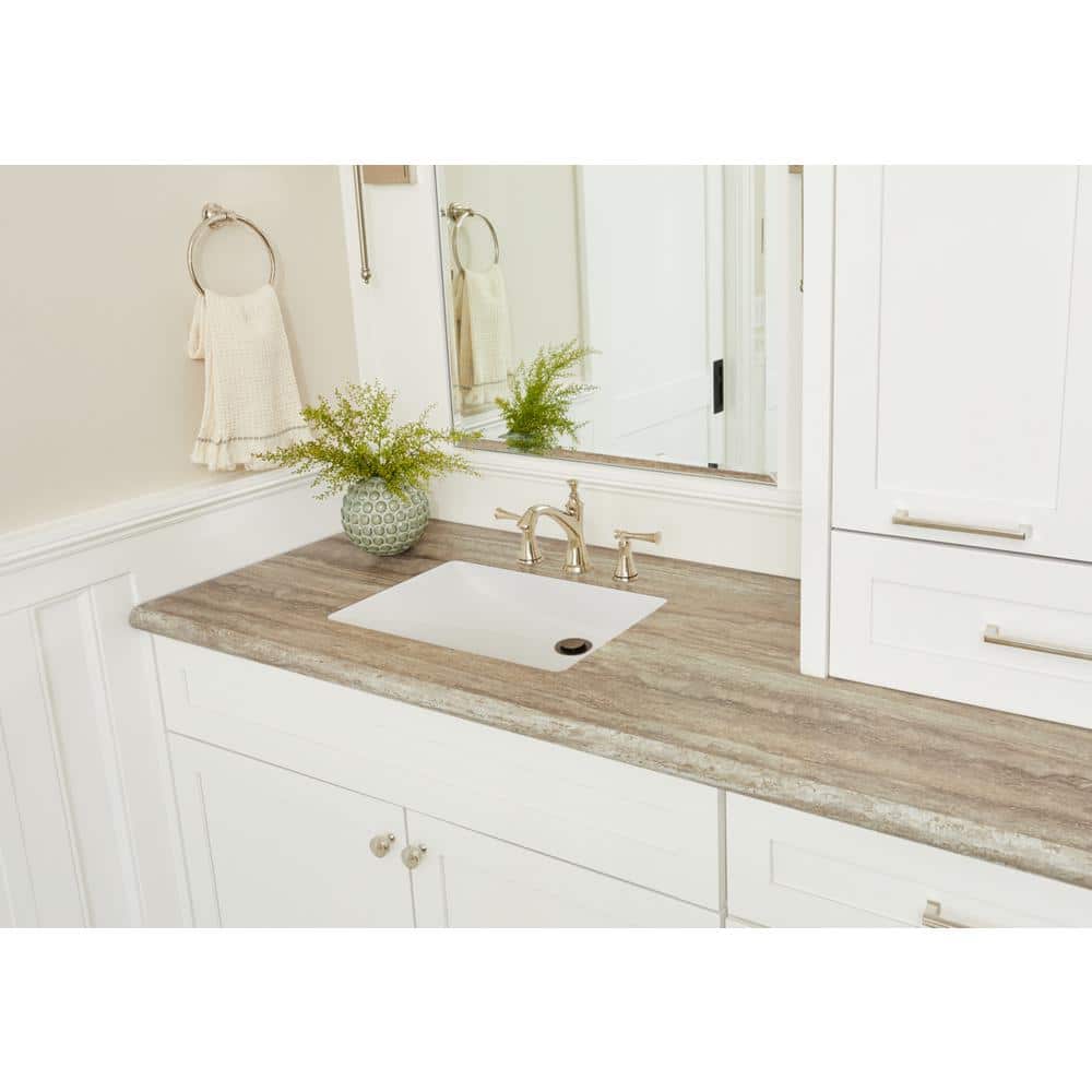 4 ft. x 8 ft. Laminate Sheet in 180fx Hazelnut Travertine with Satin Touch Finish - Hercitys