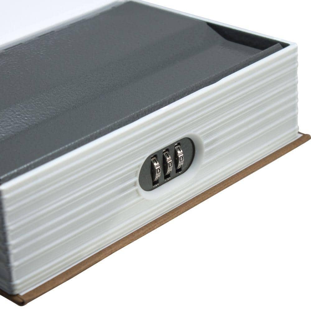 0.02 cu. ft. Steel Book Lock Box Safe with Combination Lock - Hercitys