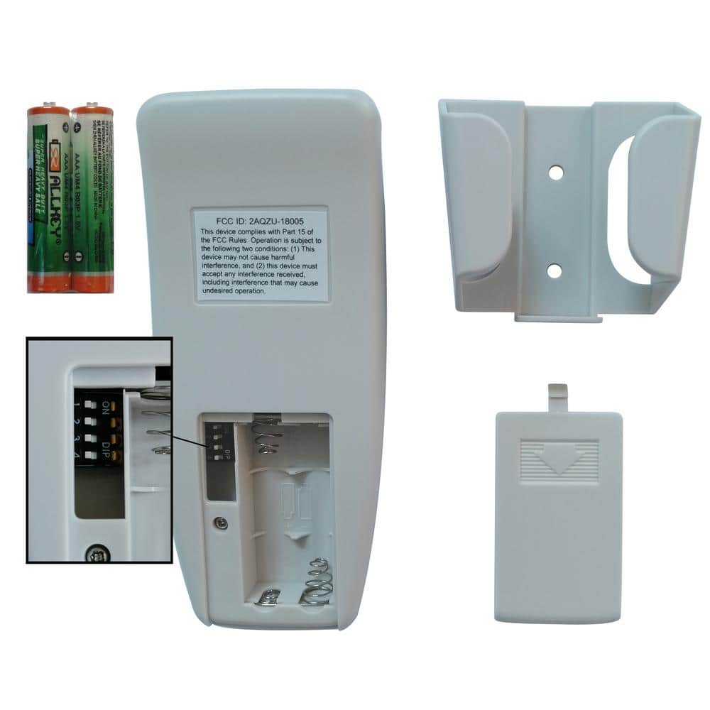 3-Speed Ceiling Fan Handheld Remote Control and Receiver Kit, White - Hercitys