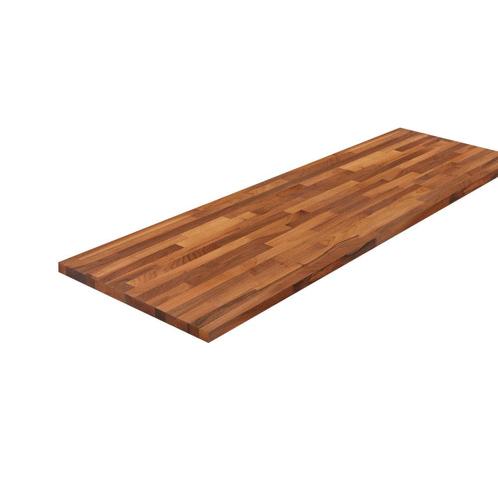 4 ft. L x 25 in. D Finished Engineered Walnut Butcher Block Countertop - Hercitys