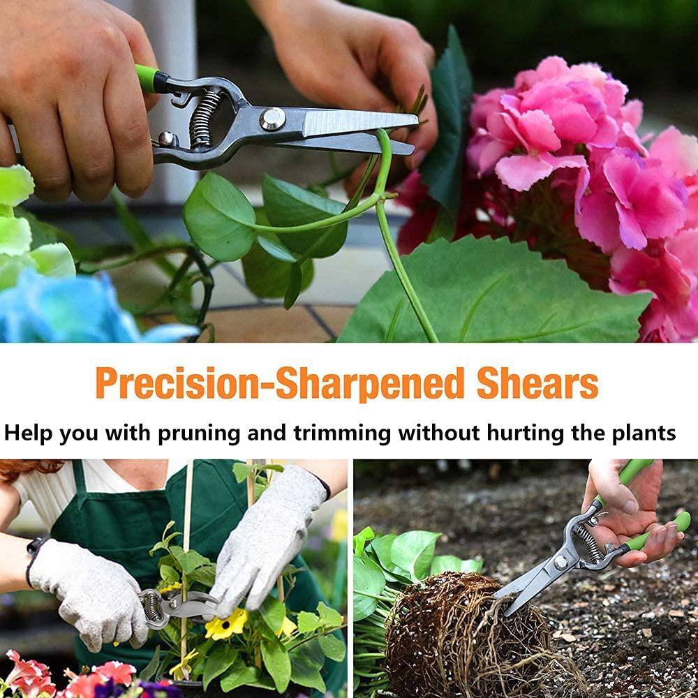 1.5 in. Pruning Shears Steel Garden Professional Bypass (2-Piece) - Hercitys