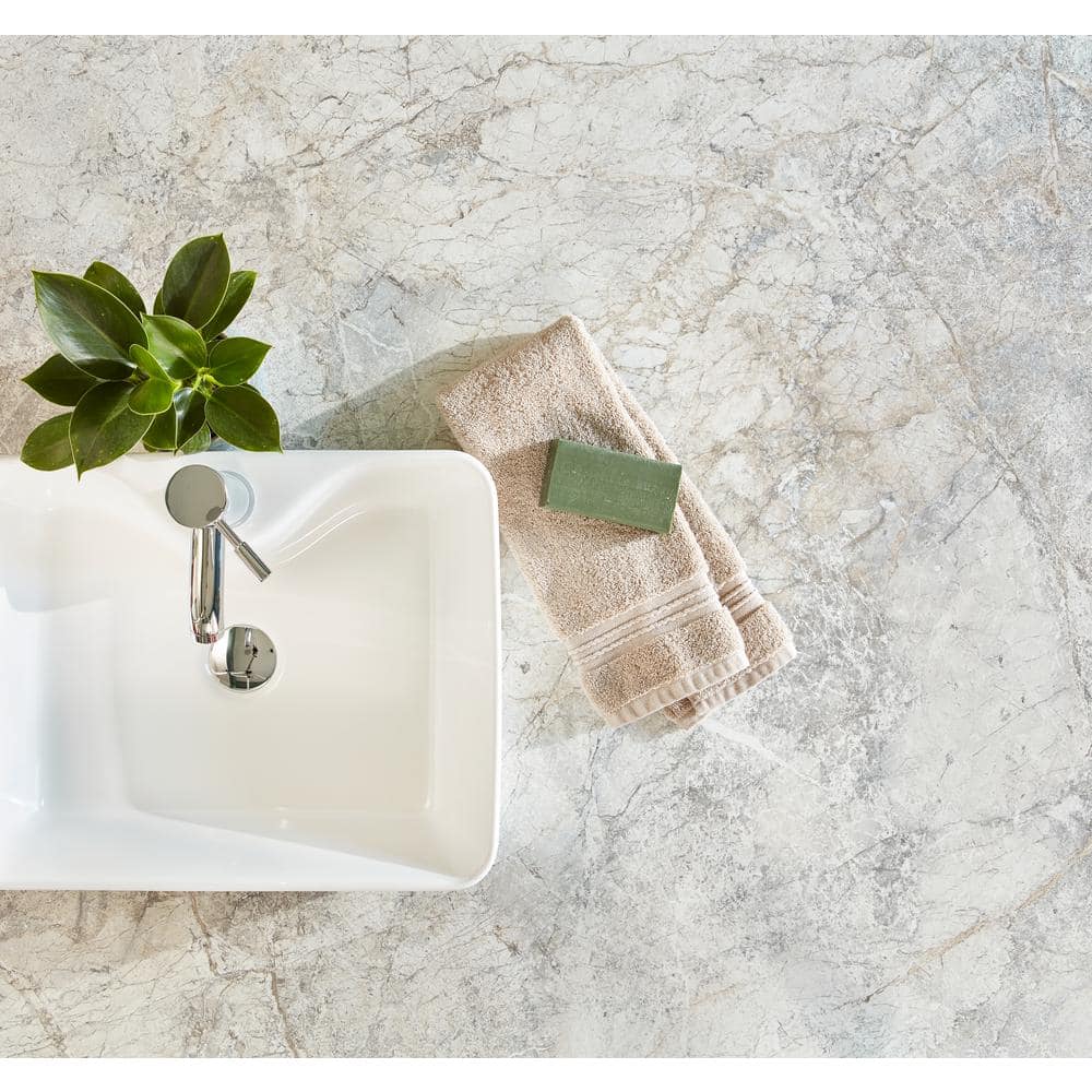 5 ft. x 12 ft. Laminate Sheet in 180fx Mediterranean Marble with Scovato Finish - Hercitys