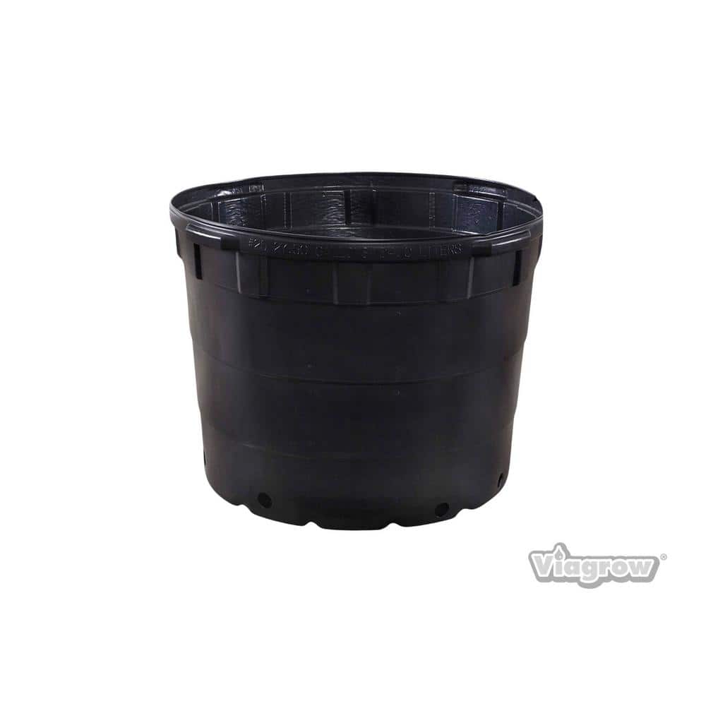 25 Gal. Plastic Round Nursery Pots – 25.14 Actual Gallons / 95.17 Liters / 24 in. W x 18 in. H (5-Pack) - Hercitys