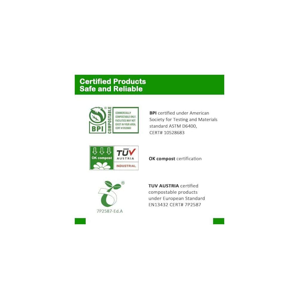 300 Count 7 in. Heavy-duty Compostable Cutlery Set (100 Forks, 100 Spoons, 100 Knives) - Hercitys