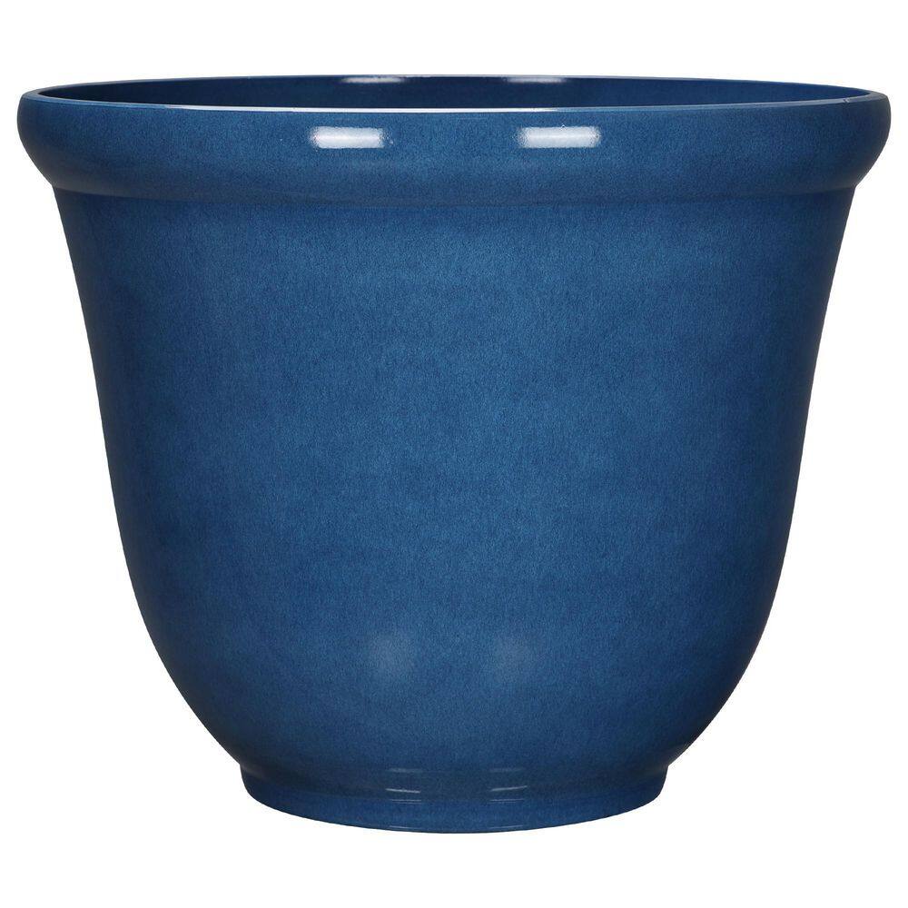 22 in. Dia Blue Resin Round Felicia Planter (2-Pack) - Hercitys