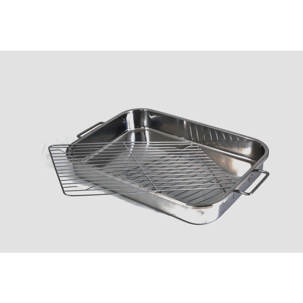 16.5 in. Stainless Steel Lasagna and Roasting Pan with Rack - Hercitys