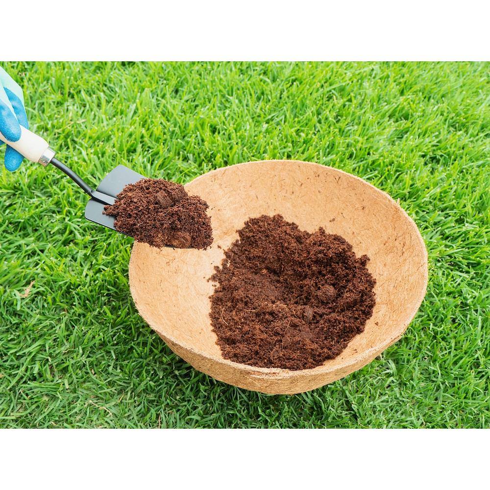 14 in. Dia Brown Coir Plant Fiber Hanging Basket Coco Liner (4-Pack) - Hercitys
