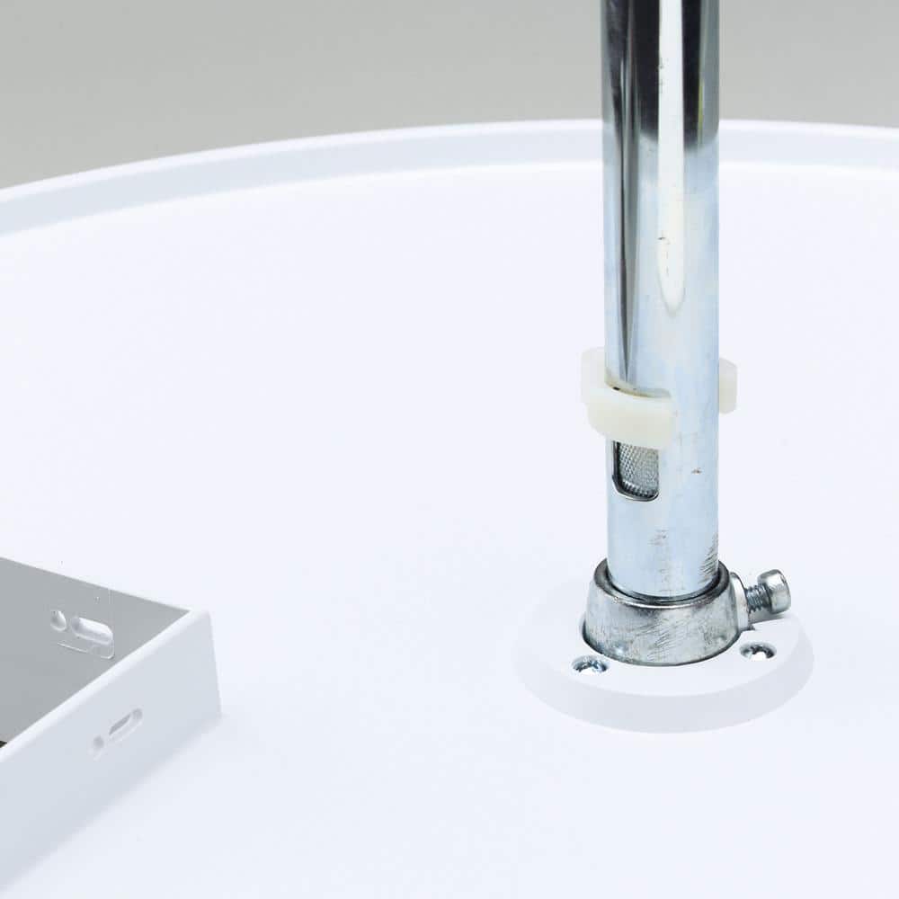 2-Shelf White 28 in. Lazy Susan Pie-Cut Polymer - Hercitys