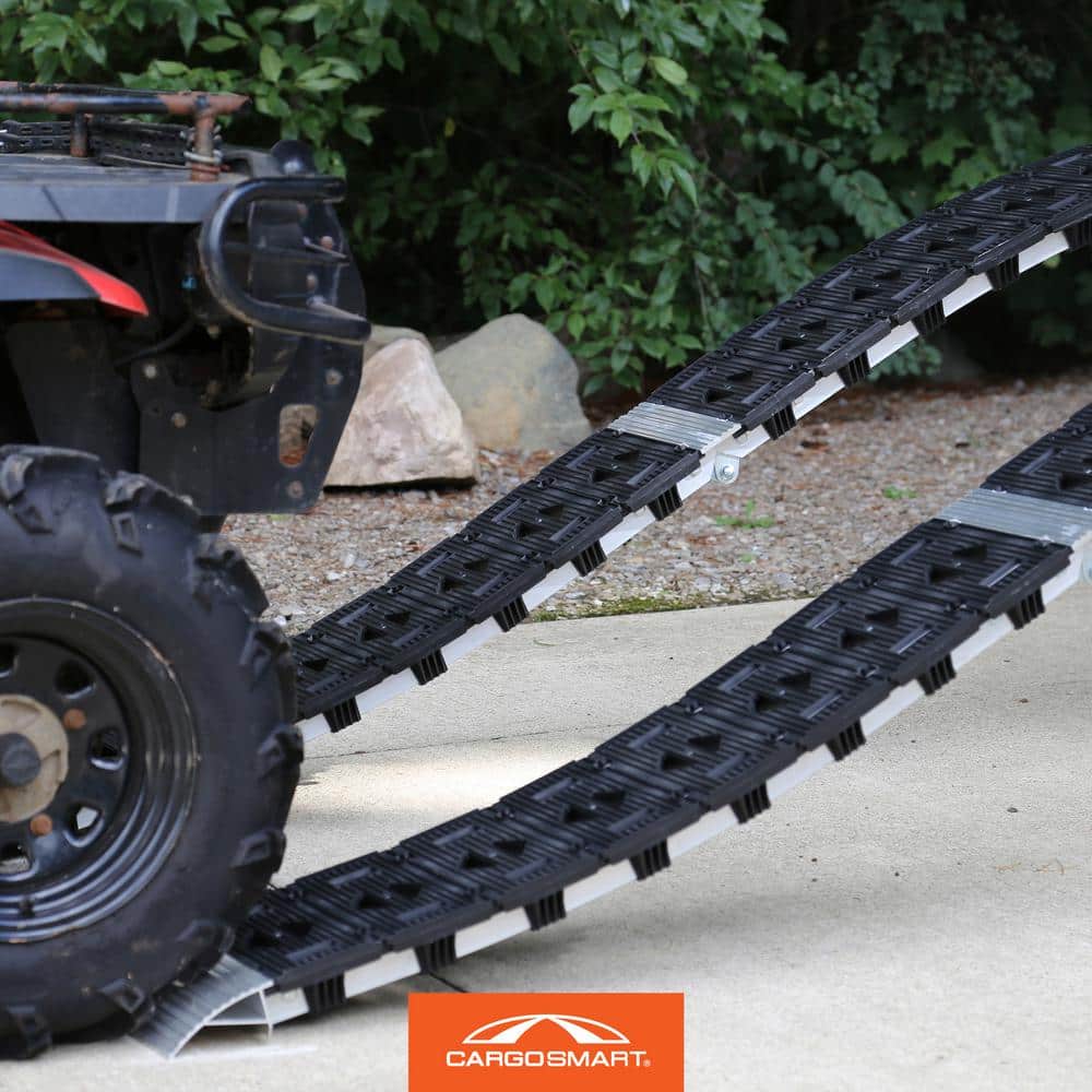 12 in. W x 90 in. L 750 lb. Capacity Hybrid S-Curve Centerfold Truck Loading Ramp (Includes 1 Ramp) - Hercitys