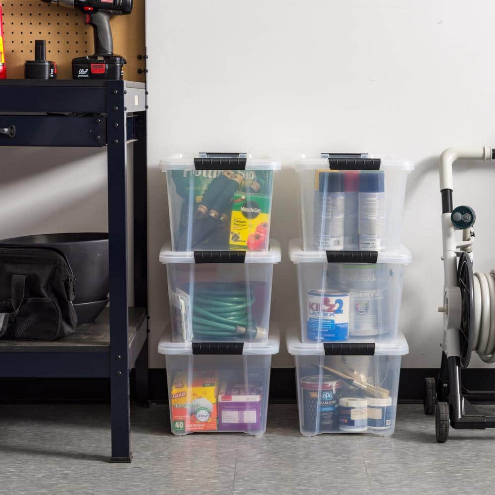 20.5 Qt./19.4 Gal. Buckled Clear Box, Clear (6-Pack) - Hercitys