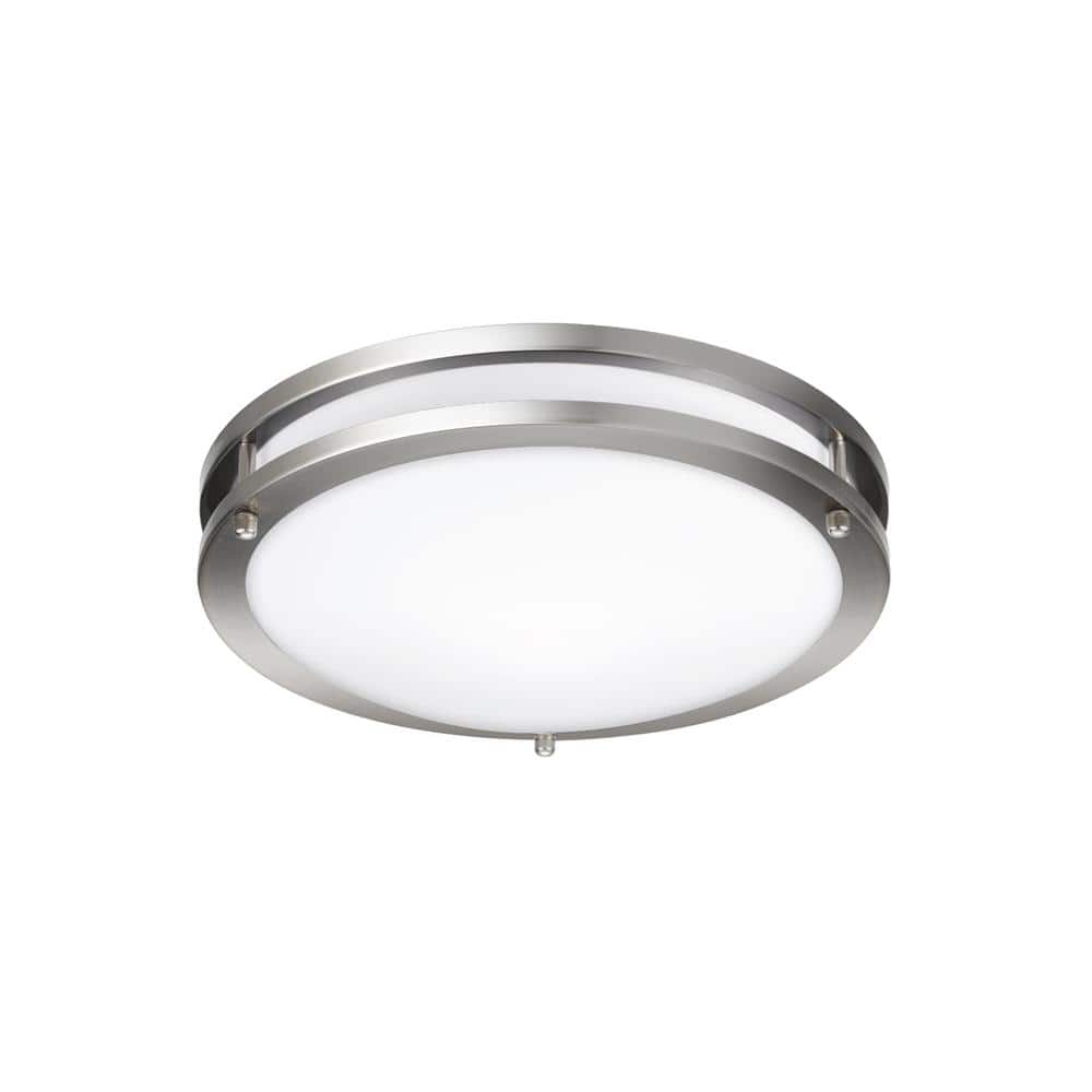 12in. Brushed Nickel Dimmable Integrated LED Flush Mount Light 15W 1000 Lumens Ceiling Light 2700-5000K - Hercitys