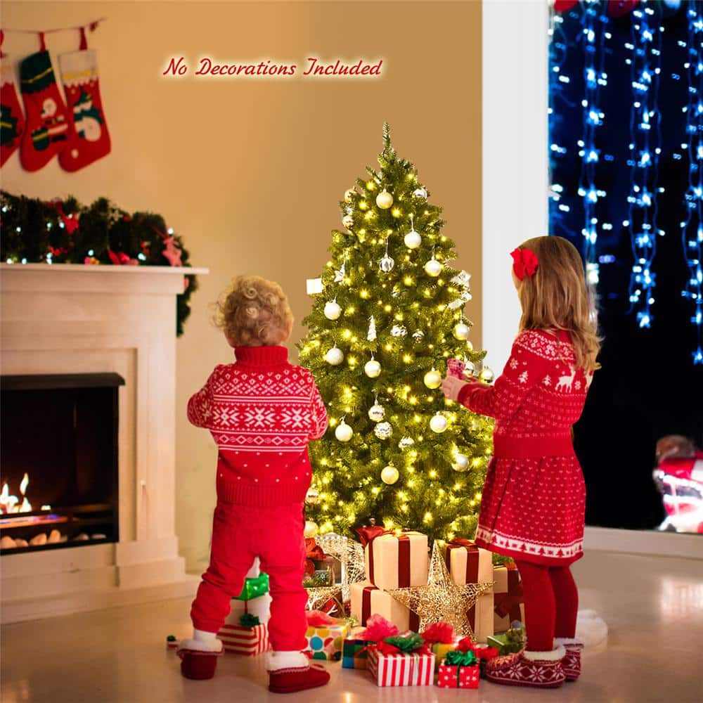 5 ft. Pre-Lit LED Slim Fraser Fir Artificial Christmas Tree with 450 Twinkling White Lights - Hercitys