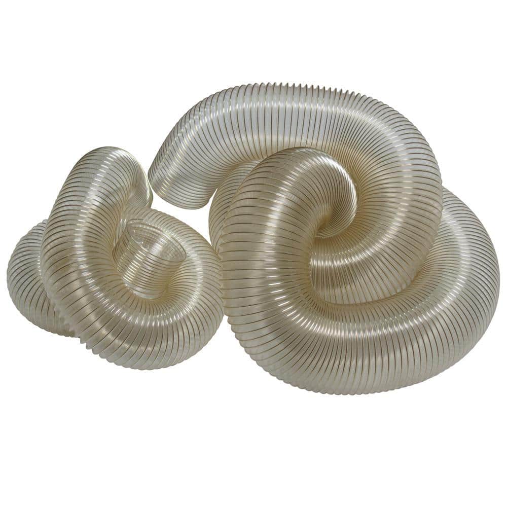 1.25 in. D x 25 ft. PVC Coil General Purpose Flexible Ducting in Clear - Hercitys