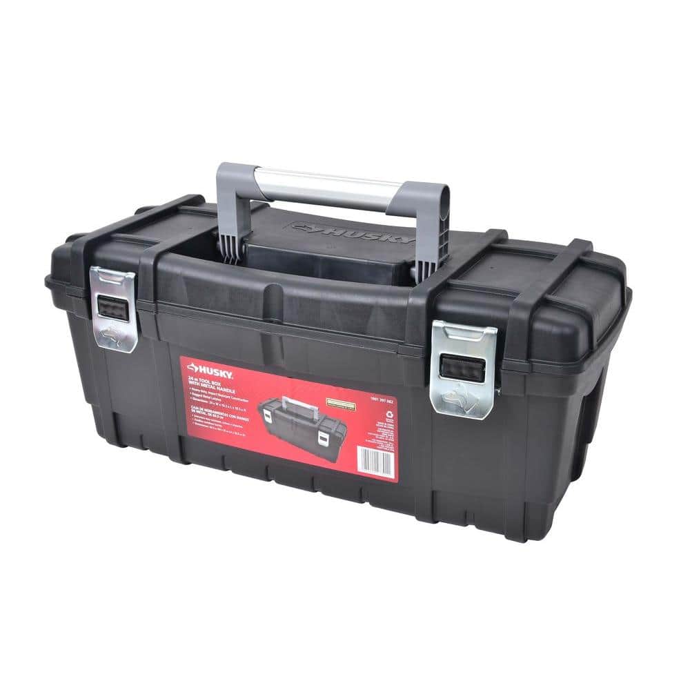 24 in. Hand Tool Box in Black - Hercitys
