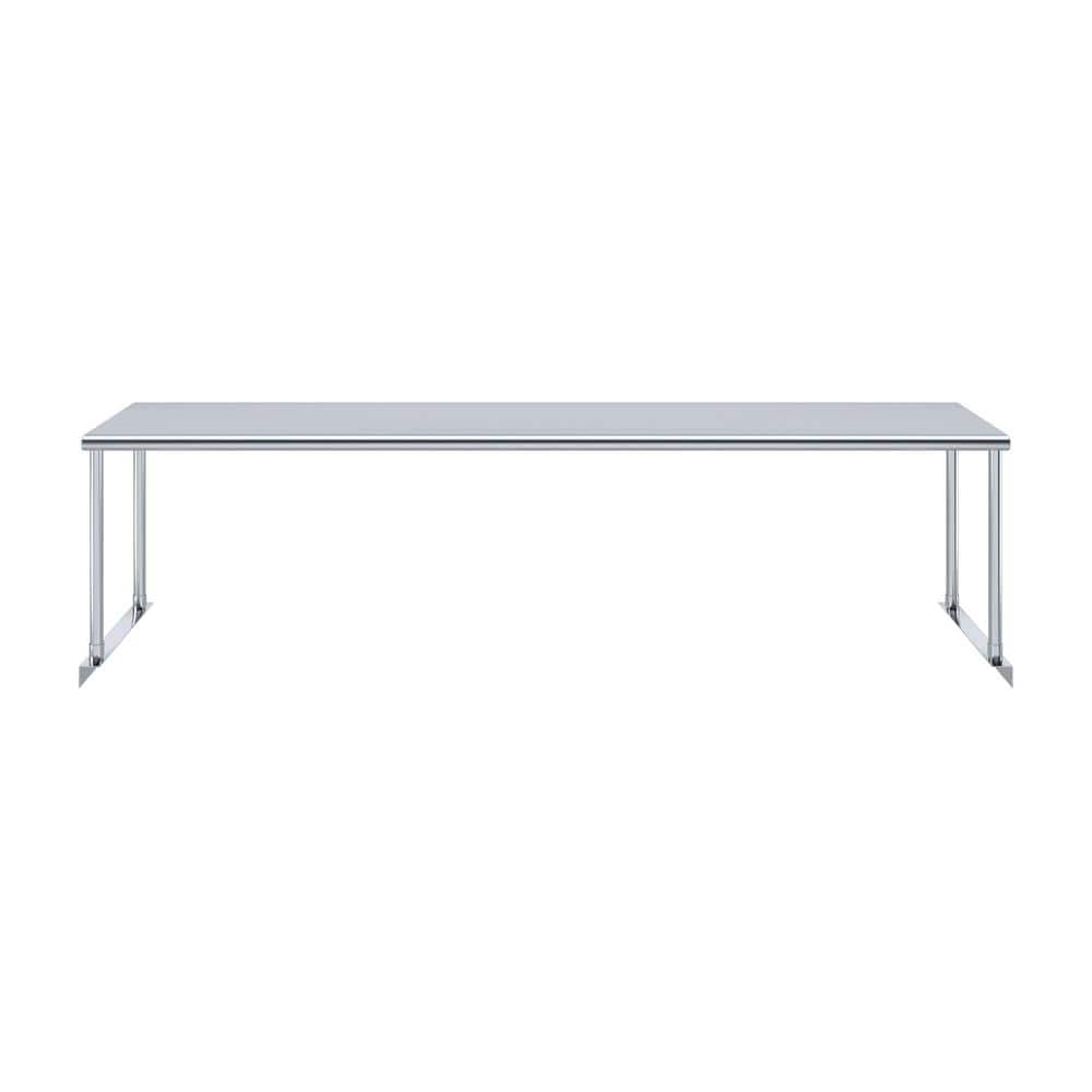 12 in. Deep x 72 in. Long Stainless-Steel Single Tier Over Shelf-Kitchen Prep Table - Hercitys