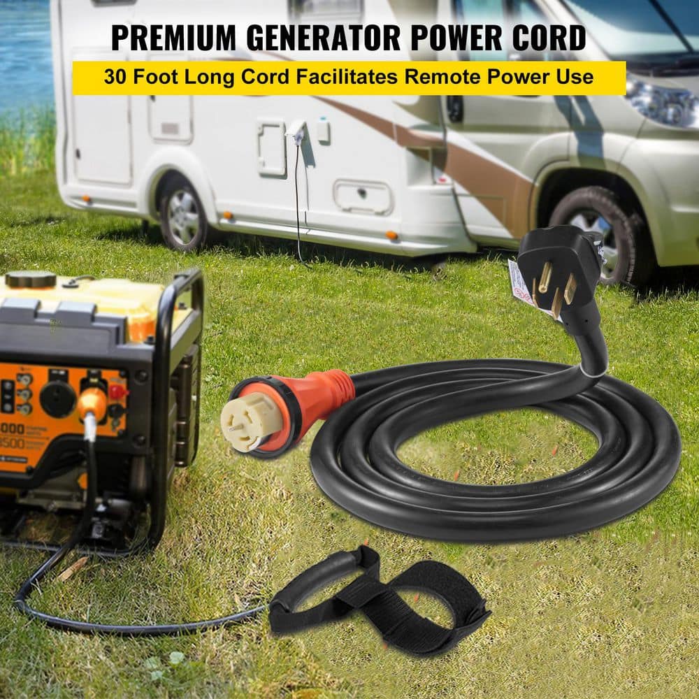 30 ft. Generator Power Cord, 50 Amp SS2-50R/CS6375 Style Inlets, 12,000 W Cable, 125/250 V Generator Extension Cord - Hercitys