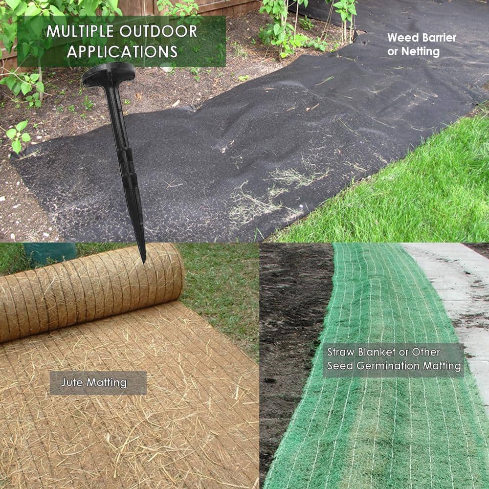 5 in. Heavy-Duty Circle Top Landscape Stakes (100-Pack) - Hercitys