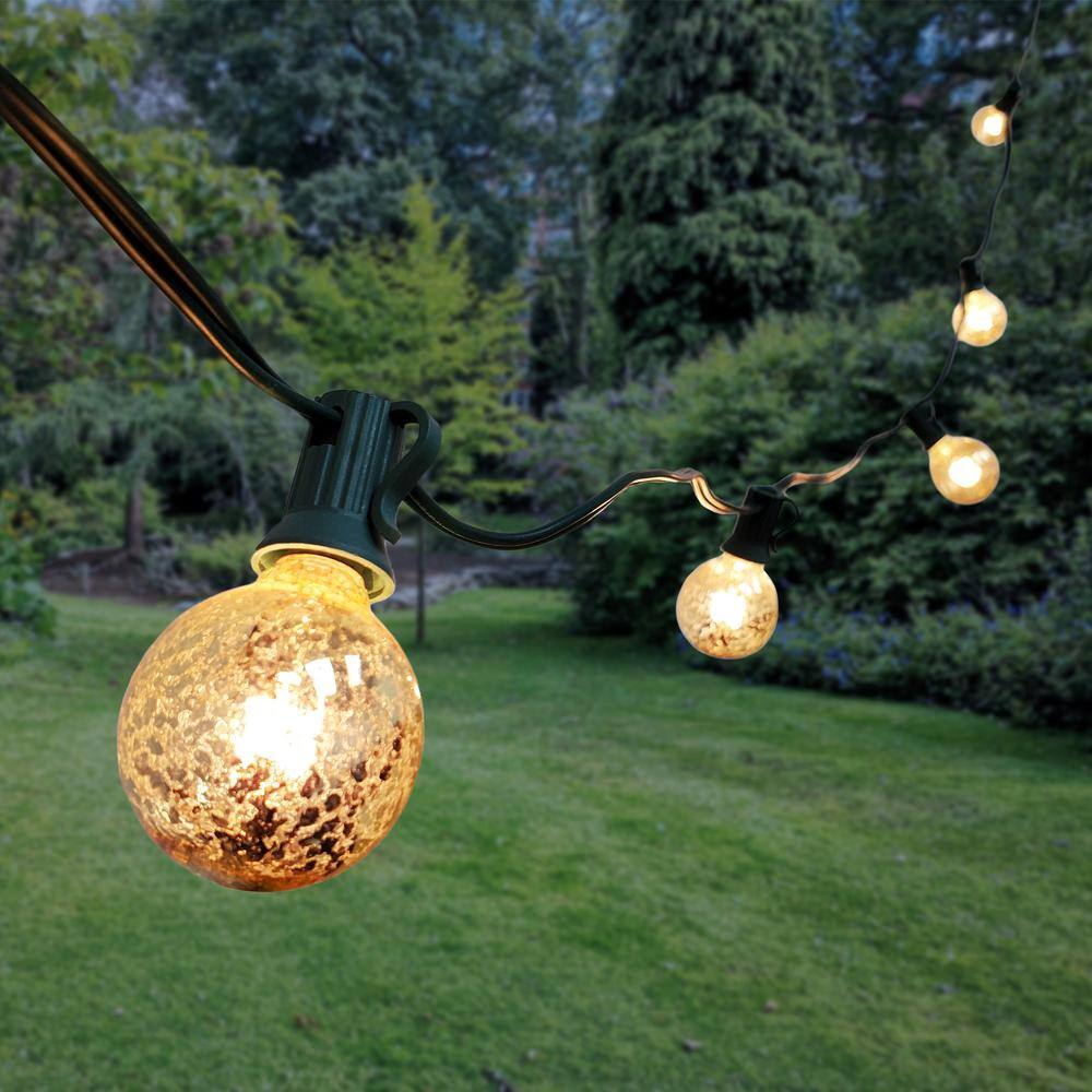 25 ft. 25-Light Gold Mercury Globe String Lights - Hercitys