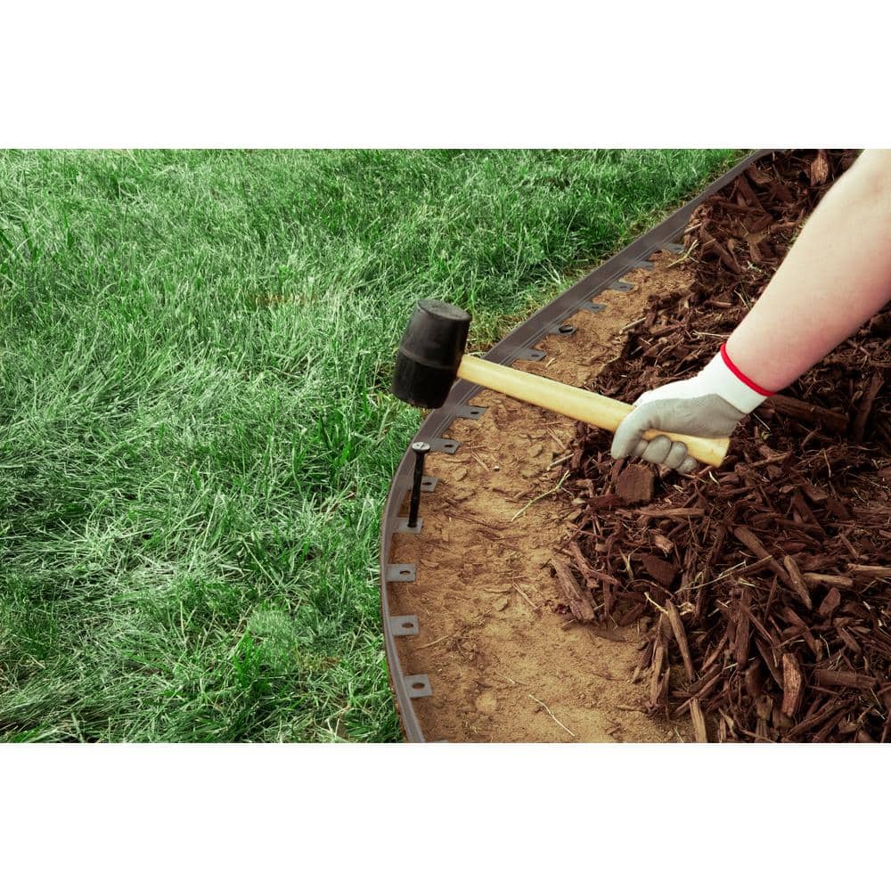 40 ft. L x 1.24 in. W x 1.74 in. H Aluminum Bronze No-Dig Landscape and Paver Edging - Hercitys
