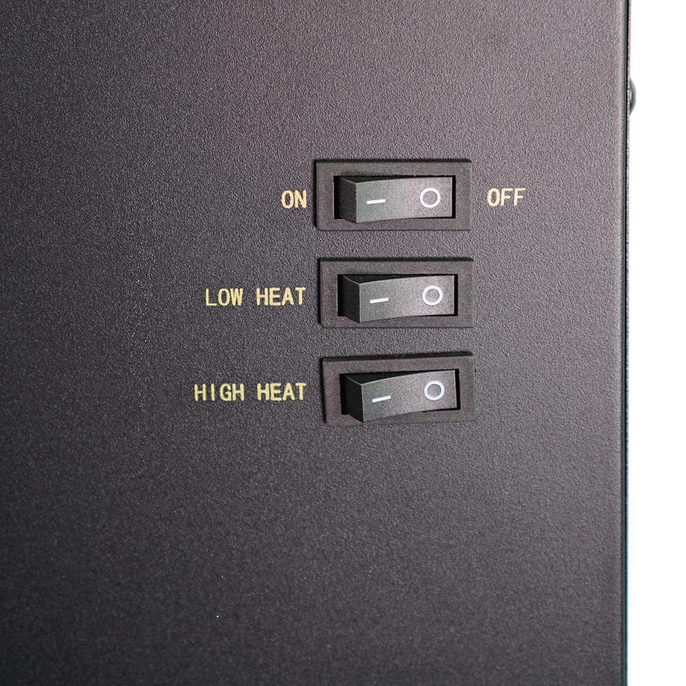 16 in. Freestanding Electric Fireplace in Black - Hercitys