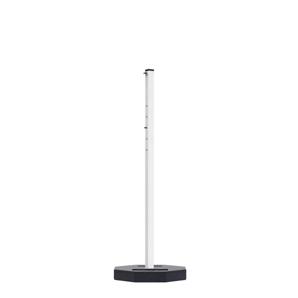 30 lbs. 60 in. White Portable Post Rubber Base Sign Stand - Hercitys