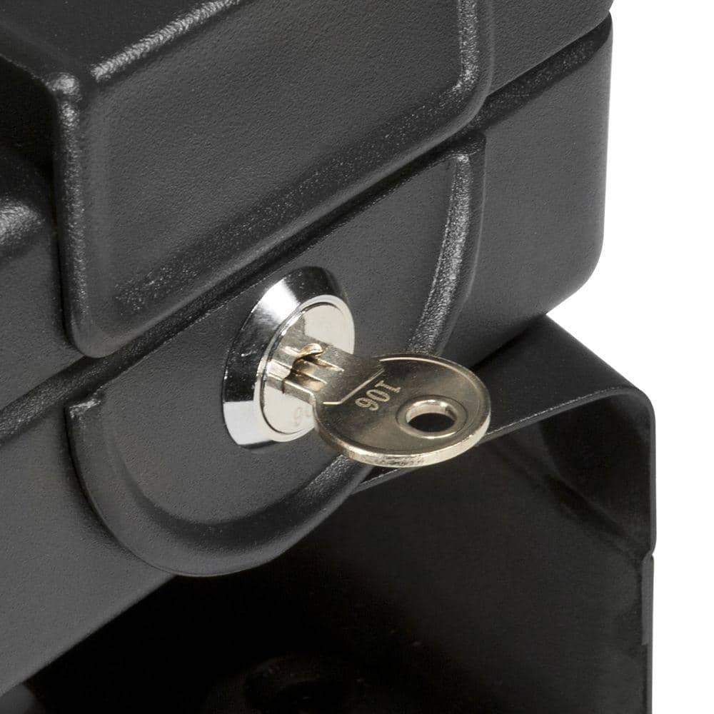 0.02 cu. ft. Steel Compact Key Lock Box Safe with Mounting Sleeve - Hercitys