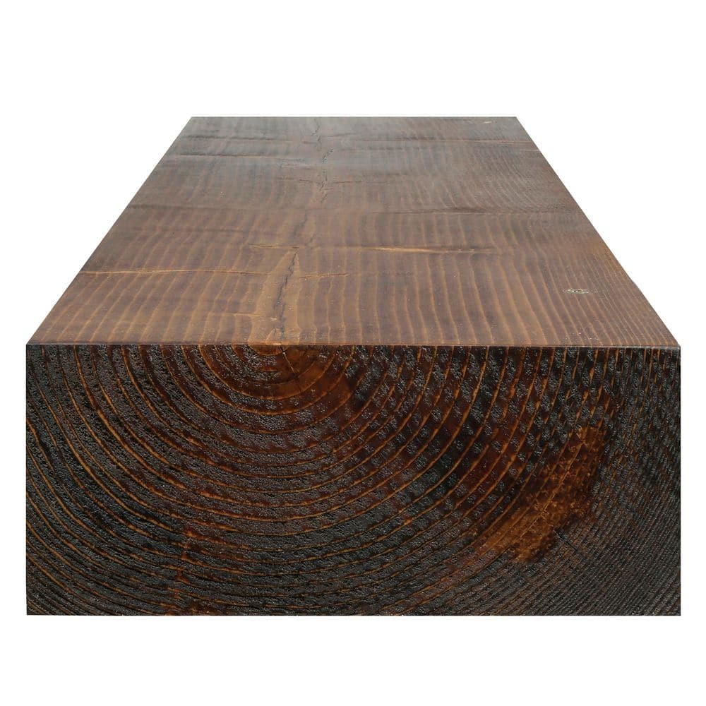 48 in. Brown Smooth Timber Floating Shelf-Versatile Wood Mantel and Wall Shelf - Hercitys