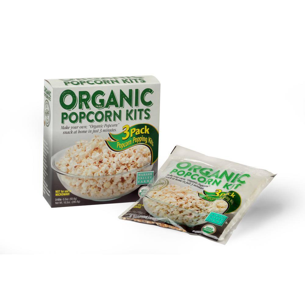 4-Piece Aluminum Silver Stovetop Popcorn Popper Set with Organic All-Inclusive Popping Kits - Hercitys