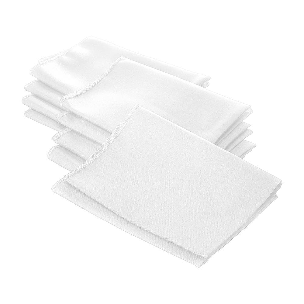 18 in. x 18 in. White Polyester Poplin Napkin (10-Pack) - Hercitys