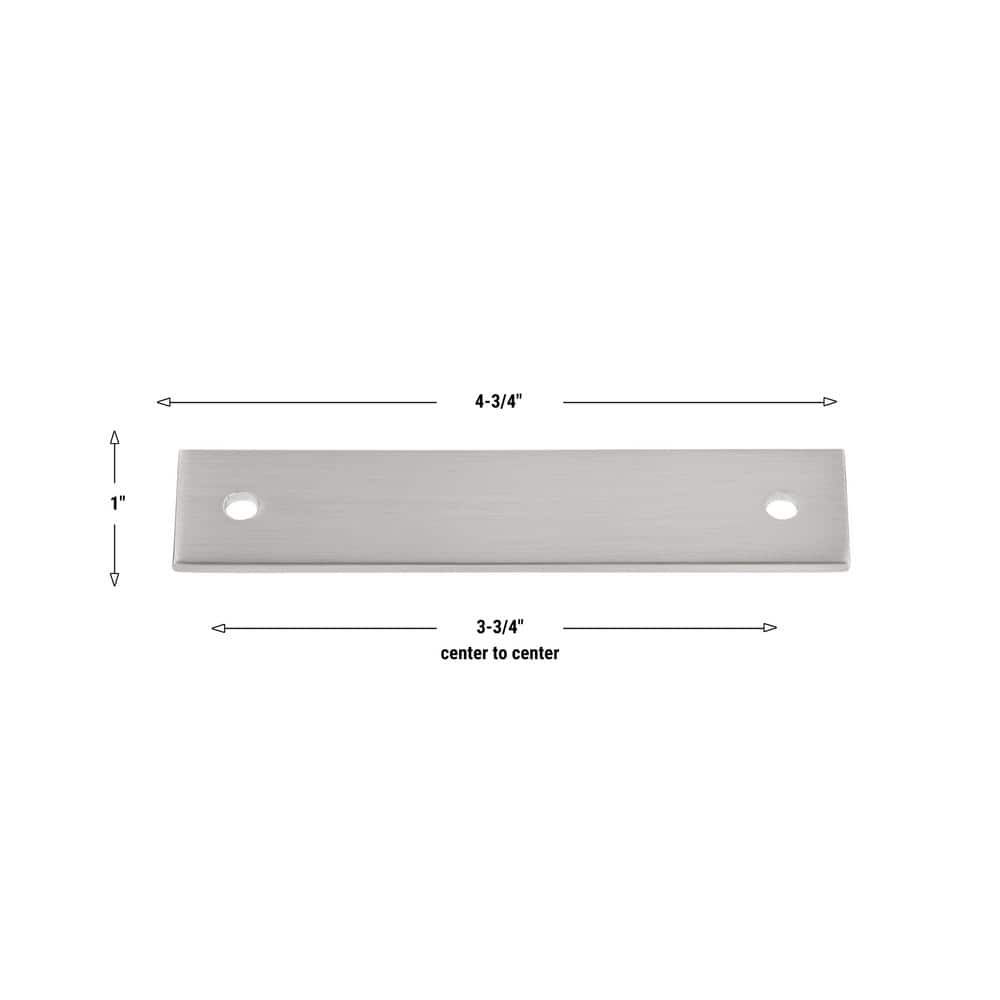 4-3/4 in. Squared Cabinet Backplate 3-3/4 in. Center to Center, 5342-96-SN - Hercitys