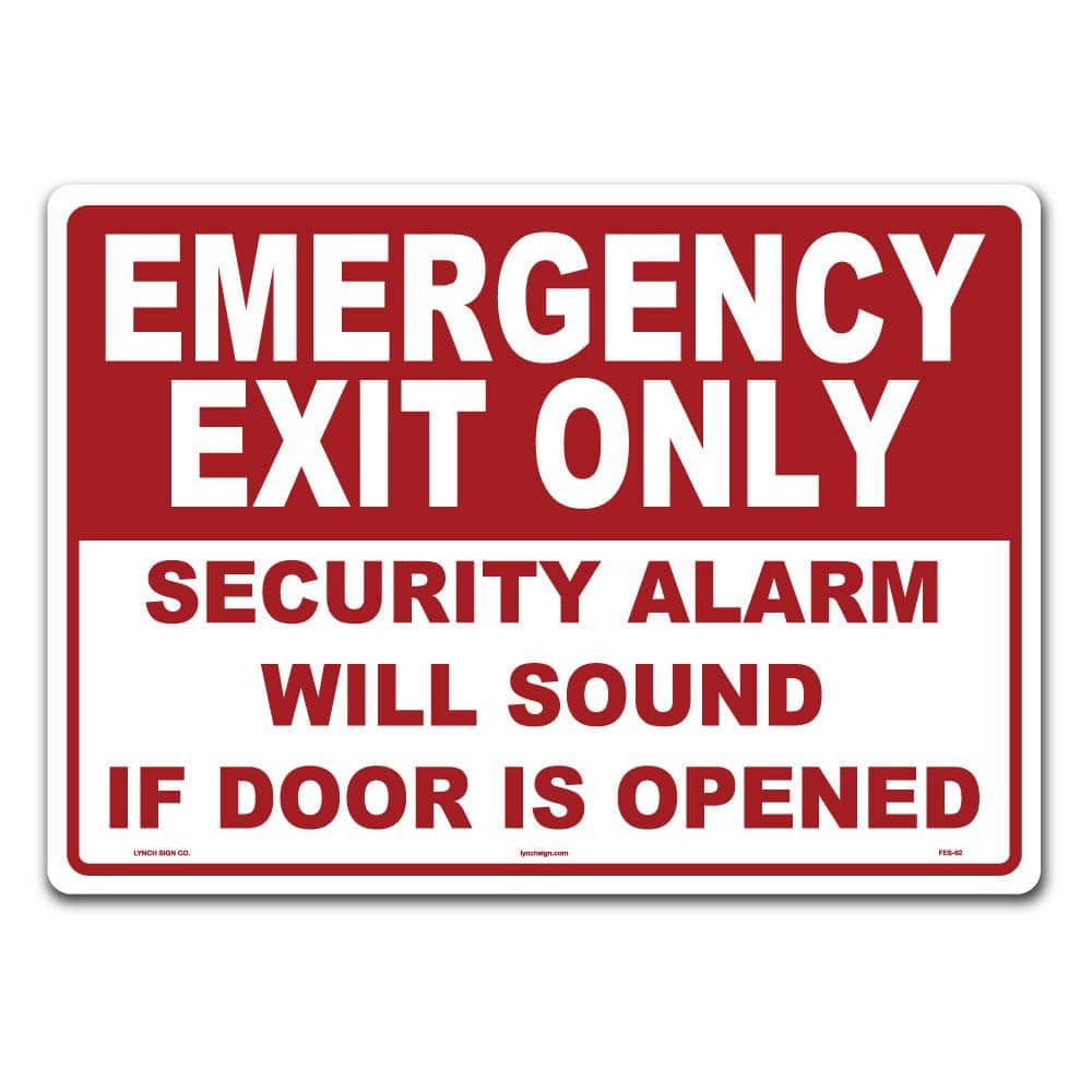 14 in. x 10 in. Emergency Exit Sign Printed on More Durable Thicker Longer Lasting Styrene Plastic - Hercitys