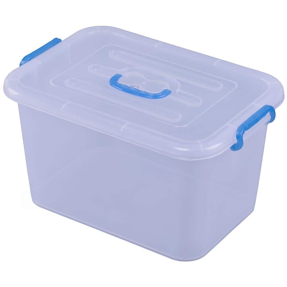 5.36 Gal. Large Clear Storage Container With Lid and Handles - Hercitys