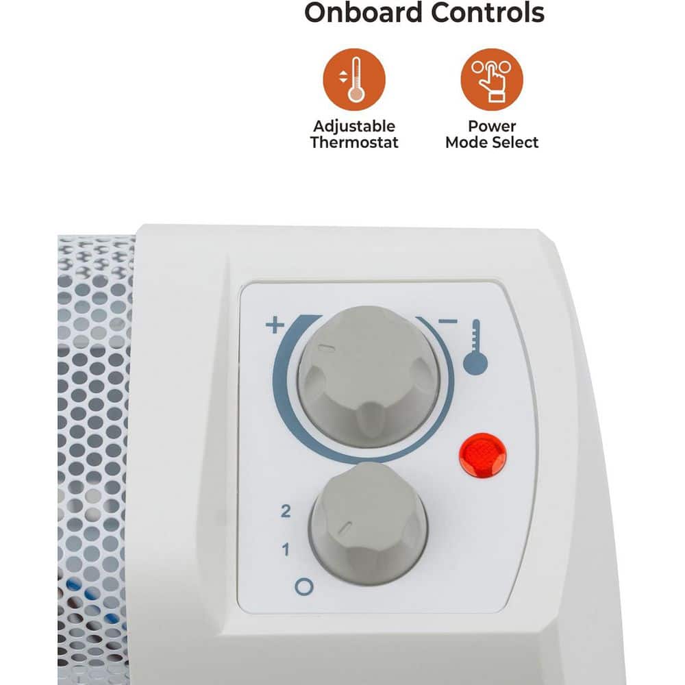 29 in. 1,500-Watt White Convection Baseboard Heater with Silent Operation - Hercitys