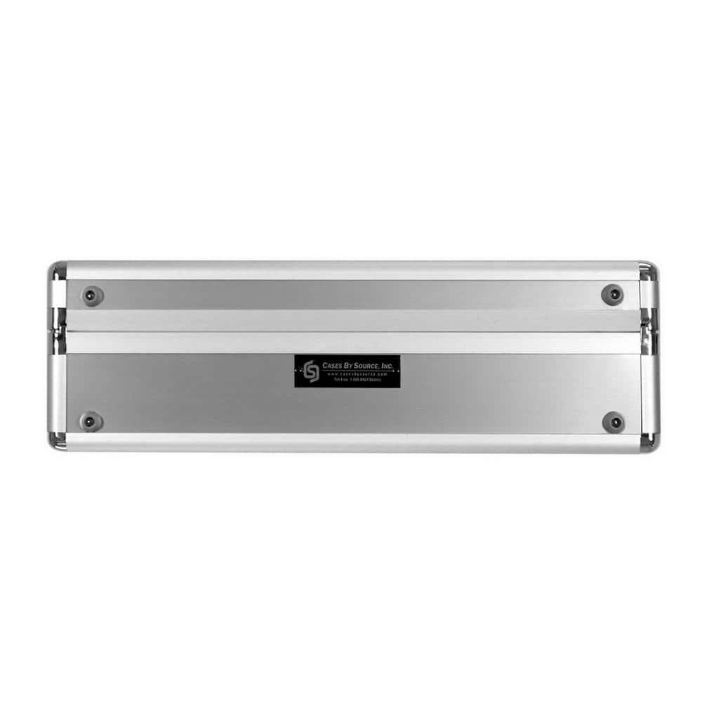 15 in. Smooth Aluminum Tool Case with Foam in Silver - Hercitys