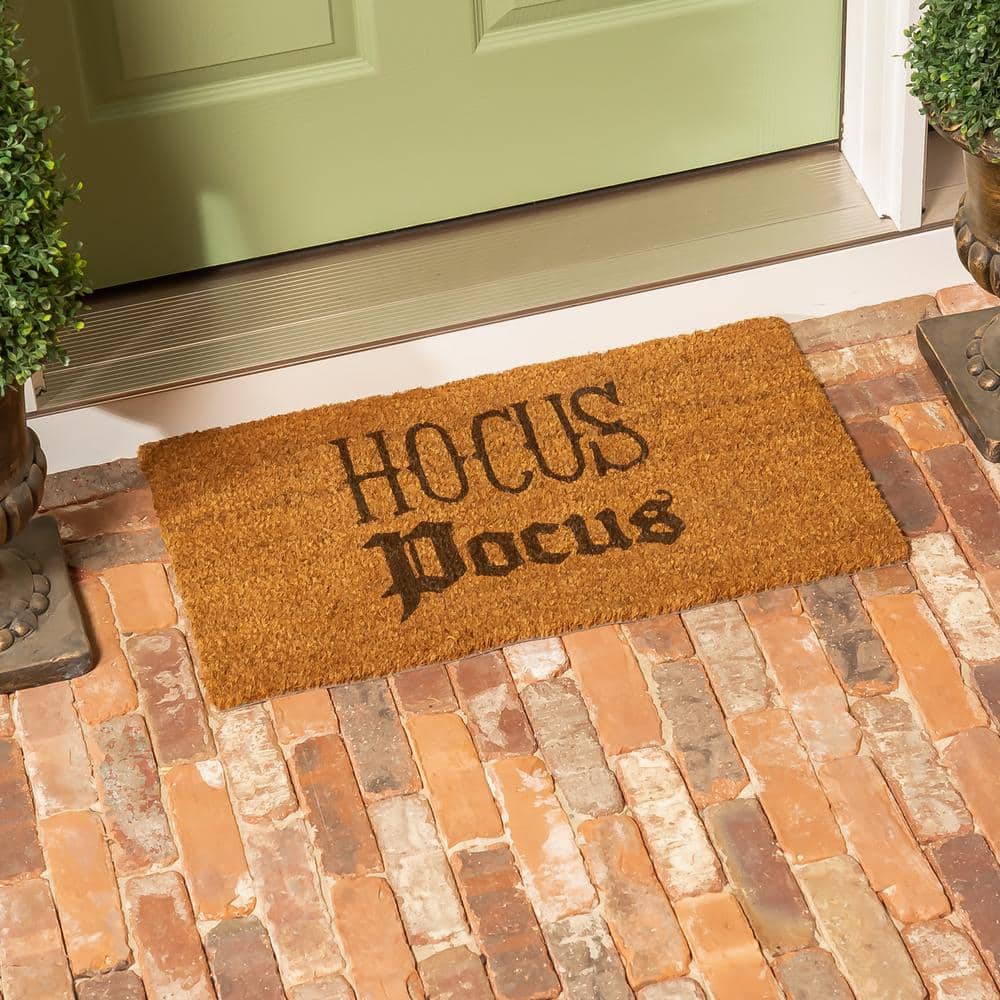 16 in. x 28 in. Coir Halloween Greeting “Hocus Pocus” Door Mat - Hercitys