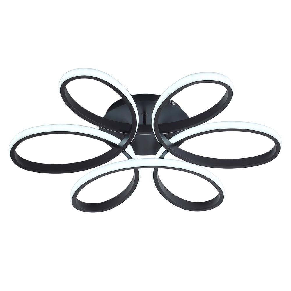 22.83 in. 1-Light Modern Linear Creative Design Integrated LED Flush Mount Ceiling Lighting Fixtures - Hercitys