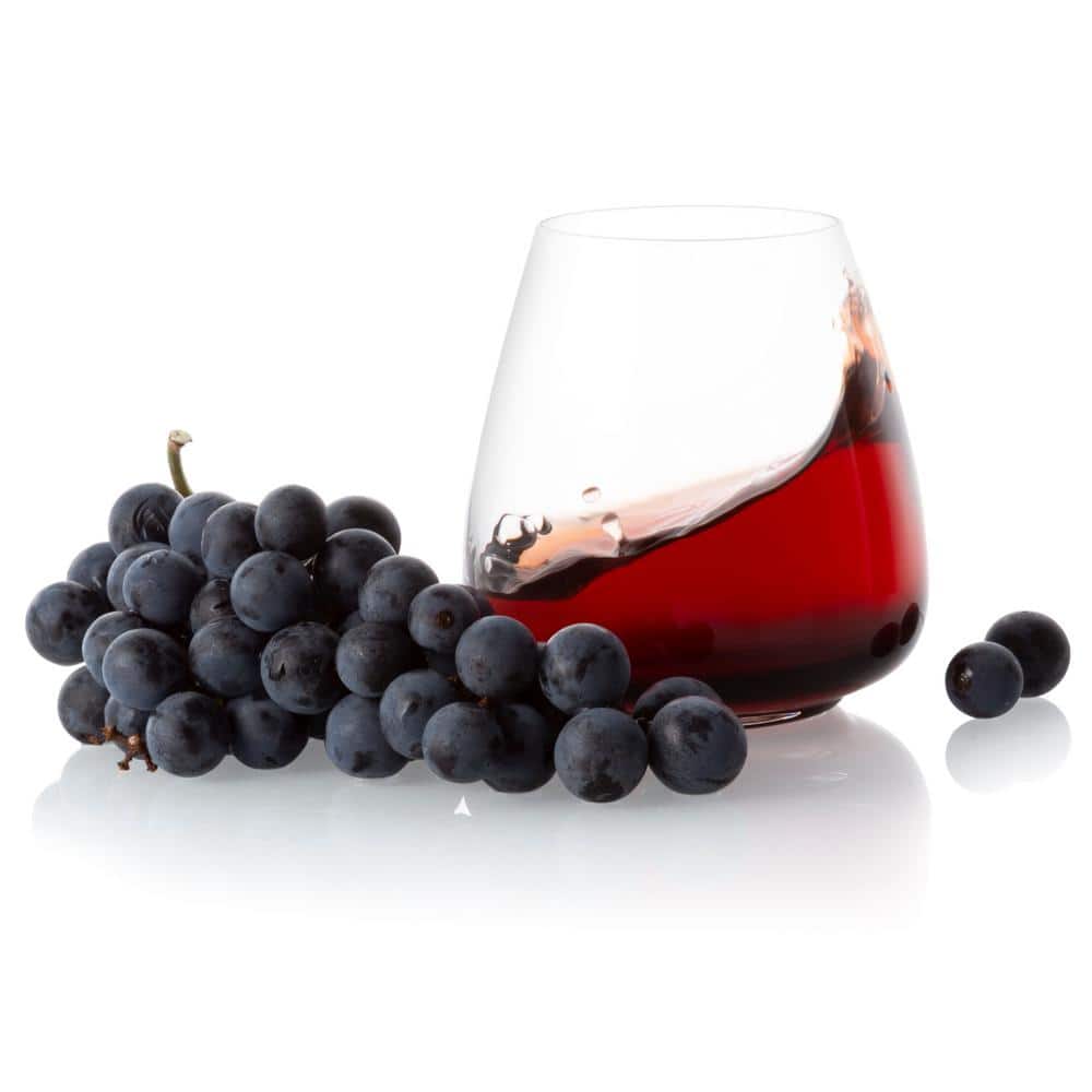 18.2 oz. Black Swan Stemless Red Wine Glasses (Set of 4) - Hercitys